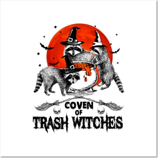 Coven Of Trash Witch Racoon Halloween Posters and Art